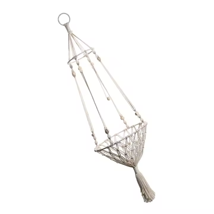 Hamaca colgante de macramé para gatos, cesta tejida a mano, cama columpio para gatos, decoración colgante para interiores y exteriores - 1
