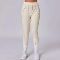 Mallas de Yoga sin costuras para mujer, pantalones deportivos para Fitness, cintura alta, color melocotón, pantalones de entrenamiento para correr, entrenamiento, gimnasio - details 4
