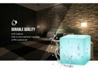Luz Nocturna LED recargable con forma de cubo, luz nocturna con Control remoto para dormitorio, 7 colores que cambian, batería integrada - details 3