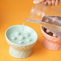 Cuenco de alimentación lenta de cerámica para gatos, cuenco antideslizante antivertido para mascotas, cuenco de pie alto, cuenco creativo elevado para gatos - details 14