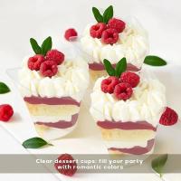 Copas de Postre de Plástico Desechables 20/40PCS100ML Ideal para Cumpleaños, Fiesta de Navidad, Helado en Casa Vajilla de Cena Desechable - details 4