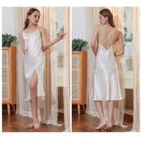 Camisón Con Correa Cruzada De Color Sólido Con Cuello De Una Palabra Para Mujer, Tirantes Medianos Y Largos Sin Espalda Sexy De Verano - details 18