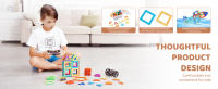 SucceBuy Juego de bloques de construcción magnéticos de 62 piezas con ruedas, azulejos magnéticos educativos STEM para niños - details 4