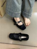 Zapatos de mujer otoño 2025, nuevos zapatos individuales de suela plana con hebilla de cinturón plateada, estilo Mary Jane. - details 11