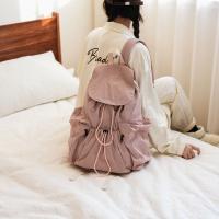 Linda mochila con cordón de estilo coreano, gran capacidad, diseño de nicho, bolsa de nailon suave y ligera, bolsa plegable para libros, bolso de hombro para exteriores - details 7