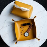 Bandeja de Almacenamiento Estilo Nórdico PU Organizador de Escritorio para Joyas, Cosméticos, Decoración del Hogar - details 4