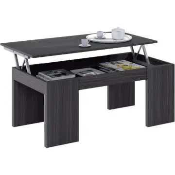 Mesa De Centro Elevable Low 100x45x50 Cm - Color Sahara, Estilo Moderno, Con Almacenamiento