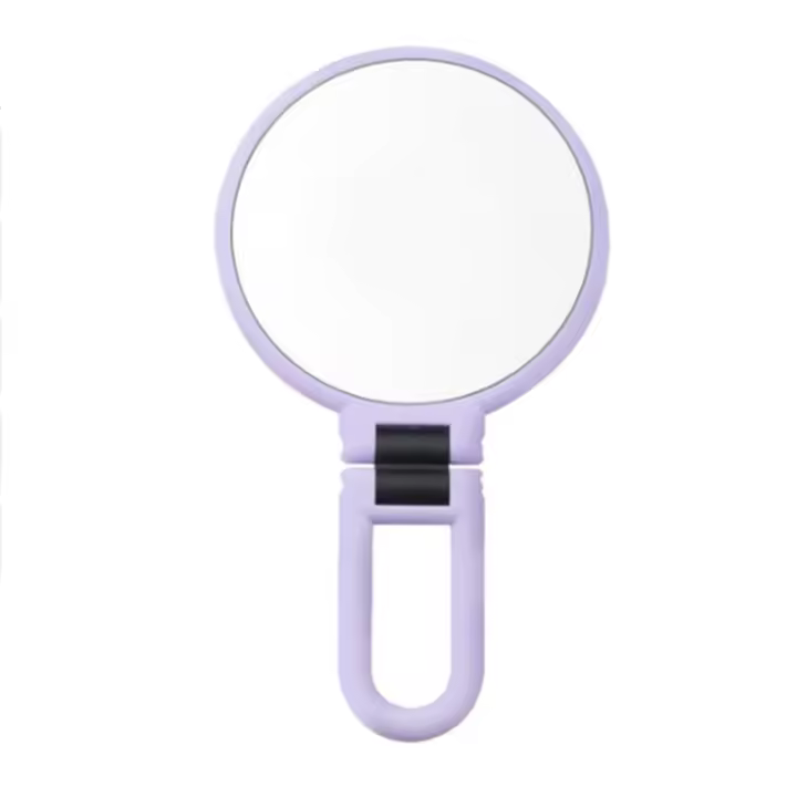 Espejo de maquillaje con ventosa de bloqueo Led, espejo cosmético con aumento de 10X, luz brillante difusa, giratorio de 360 grados, color púrpura - 1