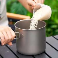 Olla portátil cubierta de titanio puro para acampar al aire libre, villa multifuncional de alta temperatura, olla ultraligera - details 6