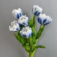 Diseño de escena, ramas de tulipán artificiales de PU, Festival de tacto Real, tallo de tulipán rococó, recuerdo de fiesta de flor de tulipán de imitación hecho a mano - details 7