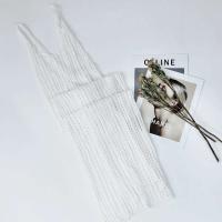 Vestido informal semitransparente de punto para mujer, vacaciones en la playa, estilo europeo, sin mangas, con espalda abierta - details 33