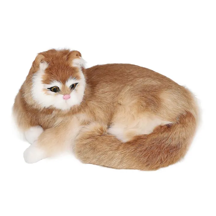 Juguete interactivo de peluche realista para mascotas, simulación de sueño, Animal relleno de gato realista para niños mayores - 1