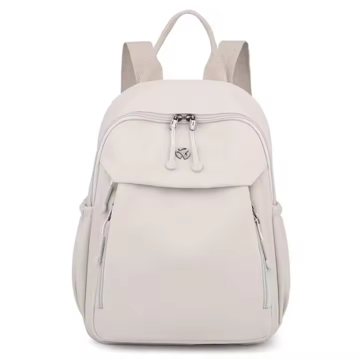 Mochila de Nylon de Alta Calidad Color Sólido, Impermeable, Bolsa de Viaje Casual para Mujeres - 1