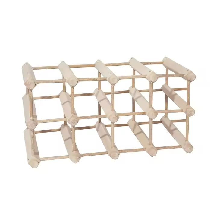 Aranaz |   Botellero Apilable |   Soporte para 20 botellas de vino |   Multiposición |   Con 4 estantes |   Estantería para apilar |   Ideal para cocina, hogar y bar |   Ahorra espacio |   Madera de haya |   55,5 x 27,5 x 34 cm - 1