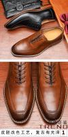 Cuero genuino de primera capa de cuero de vaca hecho a mano zapatos de cuero para hombres zapatos para hombres. - details 2