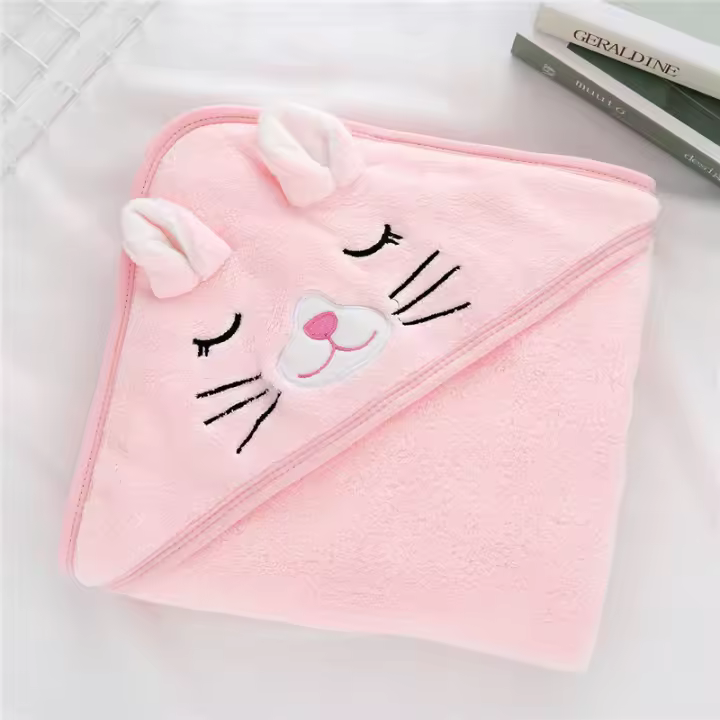 Mov-Manta envolvente para recién nacido, Toalla de baño infantil absorbente y cálida de dibujos animados, bonito - 1