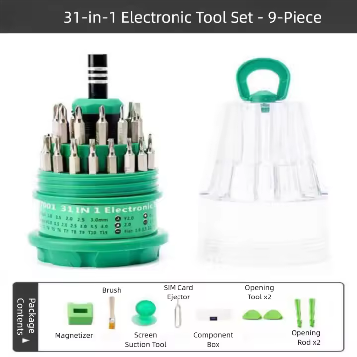 Juego de destornilladores de precisión Torx, Kit de herramientas de reparación hexagonales ranuradas, destornillador magnético de acero inoxidable, reparación de portátiles - 1