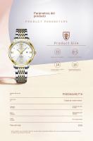 Nuevo reloj delgado mujer impermeable luminoso reloj de lujo - details 6