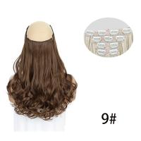 Extensiones de cabello con Clip de 12 pulgadas, 4 Uds., coletas, cabello ondulado corto y rizado sin costuras, postizos gruesos invisibles esponjosos ombré - details 2