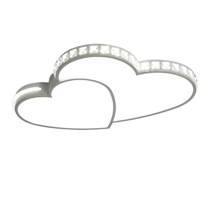 Lámpara de techo regulable, luz LED de techo de 24 W, Lámpara de cristal para salón, dormitorio, blanco frío - 1