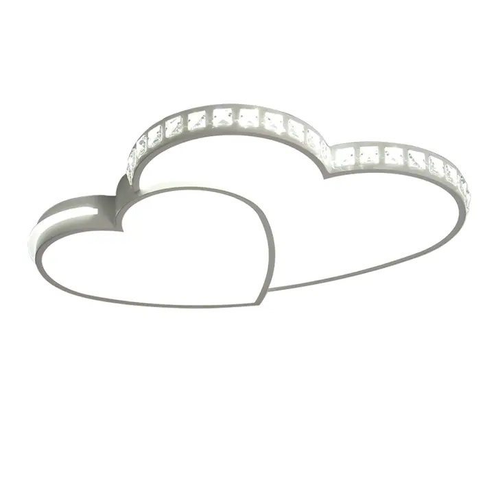 Lámpara de techo regulable, luz LED de techo de 24 W, Lámpara de cristal para salón, dormitorio, blanco frío - 1