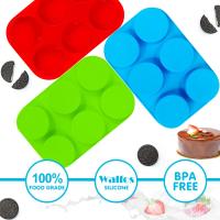 Molde de Galletas Oreo de Silicona Walfos Cilindro Redondo para Chocolate Cubierto Molds para Cookies Dulces Jabón Cupcake Pudding Set de 3 - details 2