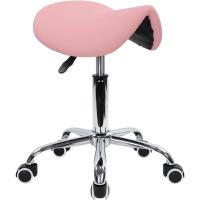 Taburete con Ruedas Silla Trabajo Altura Ajustable Giratorio Taburete de Oficina con Asiento de Silla de Montar Negro - details 21