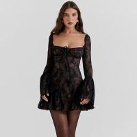 Elegante Vestido Mini de Manga Larga para Mujer Estampado de Otoño-Invierno - details 8