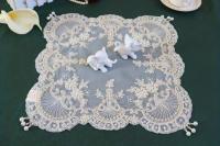 Tapete Bordado Con Cuentas De Encaje, Tela Floral De Ganchillo Vintage, Alfombrilla De Mesa Antiescaldado, 1 unidad - details 6