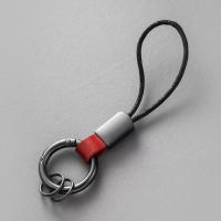 LLavero de piel de cuero de aleación, llavero colgante de cintura de cuero multifuncional antipérdida, soporte de mosquetón, estilo de negocios - details 1