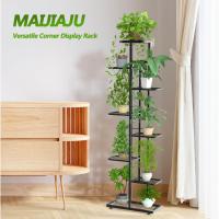 Estante de Almacenamiento para Plantas Metal Negro, Herramientas de Jardín y Guantes, 141 cm, Para Interior y Exterior, Escaleras para Plantas, para Balcón - details 5