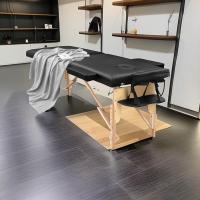 Camilla de masaje plegable para cosmética: mesa de masaje de madera de 2 zonas, mesa de masaje móvil, banco de masaje para fisioterapia y tatuaje - details 2
