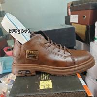 Zapatos con aumento de cuero genuino para hombre, cómodos zapatos con cordones informales con elevador, plantilla deportiva transpirable con aumento de altura de 8 cm - details 2