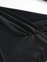 Bikini de cintura alta para mujer, traje de baño liso con tirantes, Tanga Sexy, ropa de playa, verano, 2024 - details 6