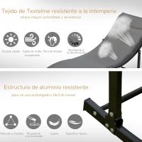 Plegables Tumbonas de Jardín con Marco de Aluminio en Forma de S Carga de 120 kg para Piscina Patio Terraza 165x61x63 cm Gris Oscuro - details 5