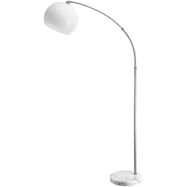 Lámpara de Pie Salon Vintage con Interruptor Forma de Arco Altura regulable 190-210cm Base de Mármol - 1
