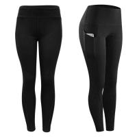 Body de gimnasio de entrenamiento push-pull de cintura alta con bolsillo lateral para mujer, pantalones deportivos para correr y yoga - details 2