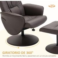 Reclinable hasta 145° °   y Giratorio 360° °   con Respaldo Ajustable para Salón Dormitorio Oficina 76x81x101 cm Negro - details 13