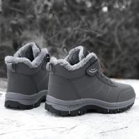 Botas de Nieve para Hombres Zapatillas Deportivas de Cuero Grueso y Peluche - details 2