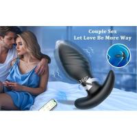 Consolador Vibrador giratorio con Control remoto 360, masajeador de próstata de silicona, tapón Anal, dilatador, Juguetes sexuales para mujeres y hombres - details 16