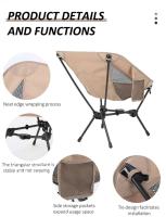 Silla plegable portátil ultraligera para mochila de camping, compacta y ligera, utilizada para senderismo y actividades en la playa - details 3