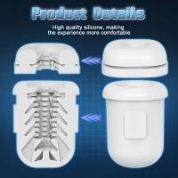 Taza masturbadora masculina telescópica, herramientas de masturbación vaginal, equipo, Juguetes sexuales para hombres y adultos, suministros, mastubador de pistón automático - details 5