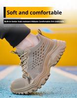 Zapatos de Seguridad Inflexibles Punta de Acero, Botas de Trabajo Anti-Golpes y Anti-Pinchazos, Zapatos Protectores Bajos con Aislamiento para Soldador de 6KV Zapatillas de Moda para Hombres - details 9