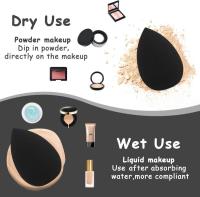 Mini esponjas de maquillaje, paquete de 6, suaves y compactas, para Rostro y Cuerpo, ideal para maquillaje, base, corrector, iluminador y ojeras (Negro) - details 2