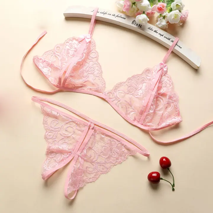 Lencería Sexy transparente para mujer, ropa interior erótica caliente, conjunto de lencería de encaje calado, conjunto de lencería, Body, lencería, Babydolls - 1