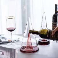Separador piramidal de iceberg rojo de borosilicato único, botella de whisky, herramienta para verter, copa de vino - details 12