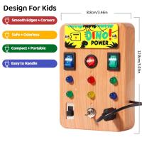 Tablero de Juego Montessori con Luz LED y Destornillador Juguete Educativo de Desarrollo Temprano para Actividades de Viaje - details 4