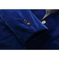 Chaqueta de terciopelo para hombre, abrigo deportivo ajustado, color sólido - details 7