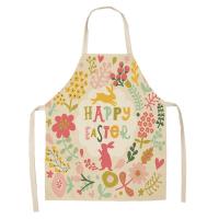 Delantal de lino con estampado Floral para adultos y niños, delantal de dibujos animados de plantas, accesorios de cocina para el hogar - details 12