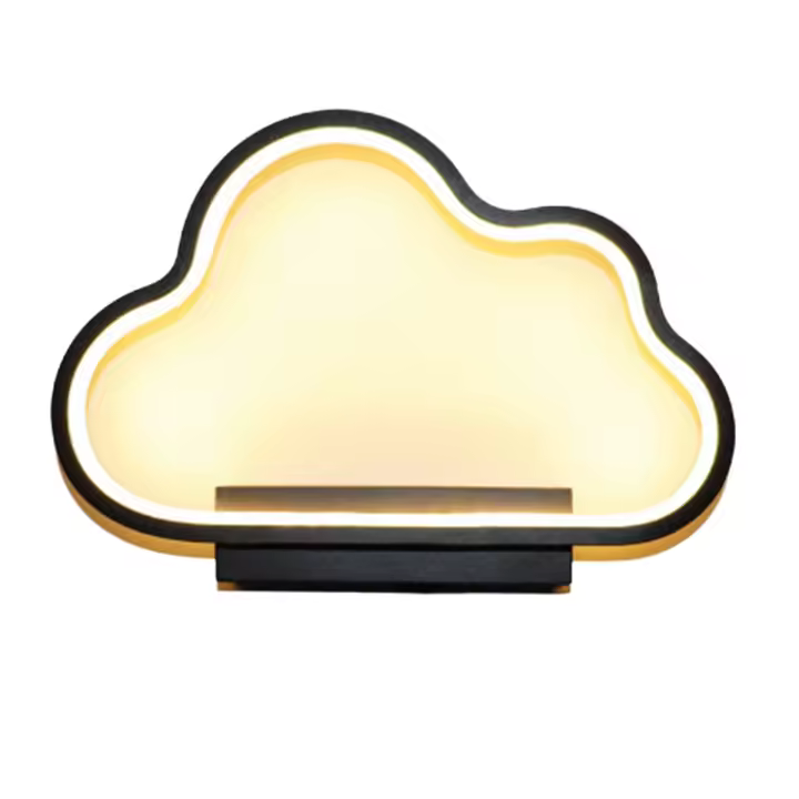 Lámpara de pared con diseño de nube, aplique integrado de 220v, lámpara de pared con forma de nube, lámpara de pared interior para dormitorio, sala de estar A - 1